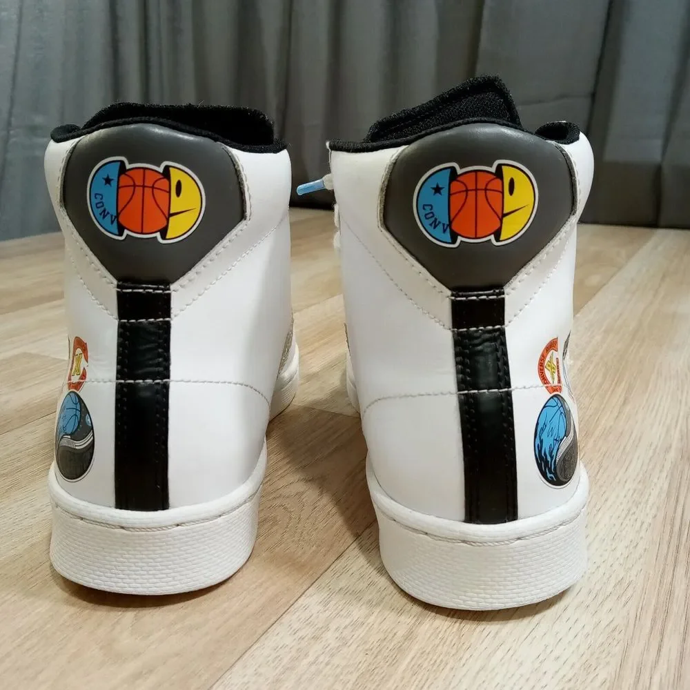 Converse GSB Pro Leather Hi Kids Sneaker Sz 6 White Lace Up 272446C‎